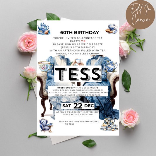 60th Birthday Invitation Female
