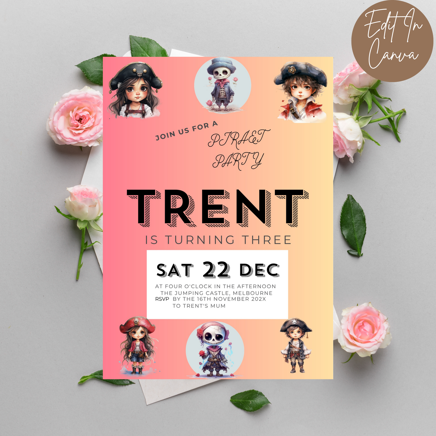 3rd Birthday Invitation Male