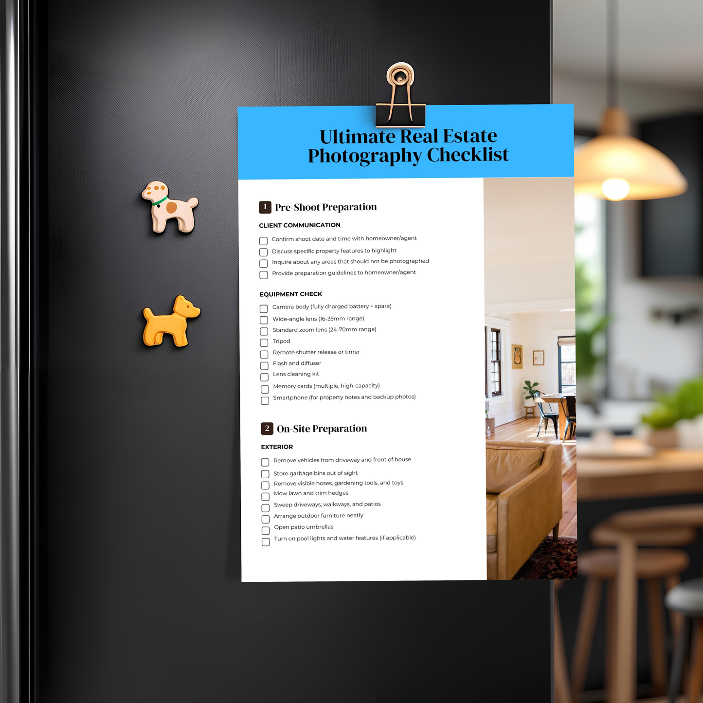 Real Estate Photos Checklist