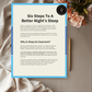 Six Steps To A Better Night's Sleep