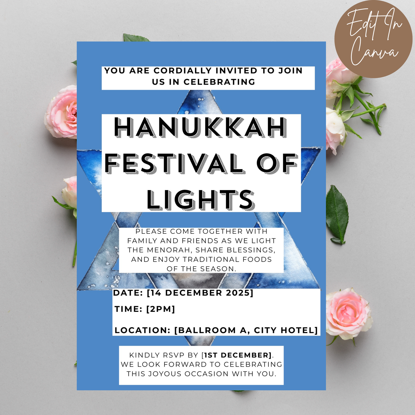 Hanukkah Invitation