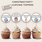 Christmas Party Cupcake Toppers
