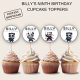 9th Birthday Cupcake Toppers Boy