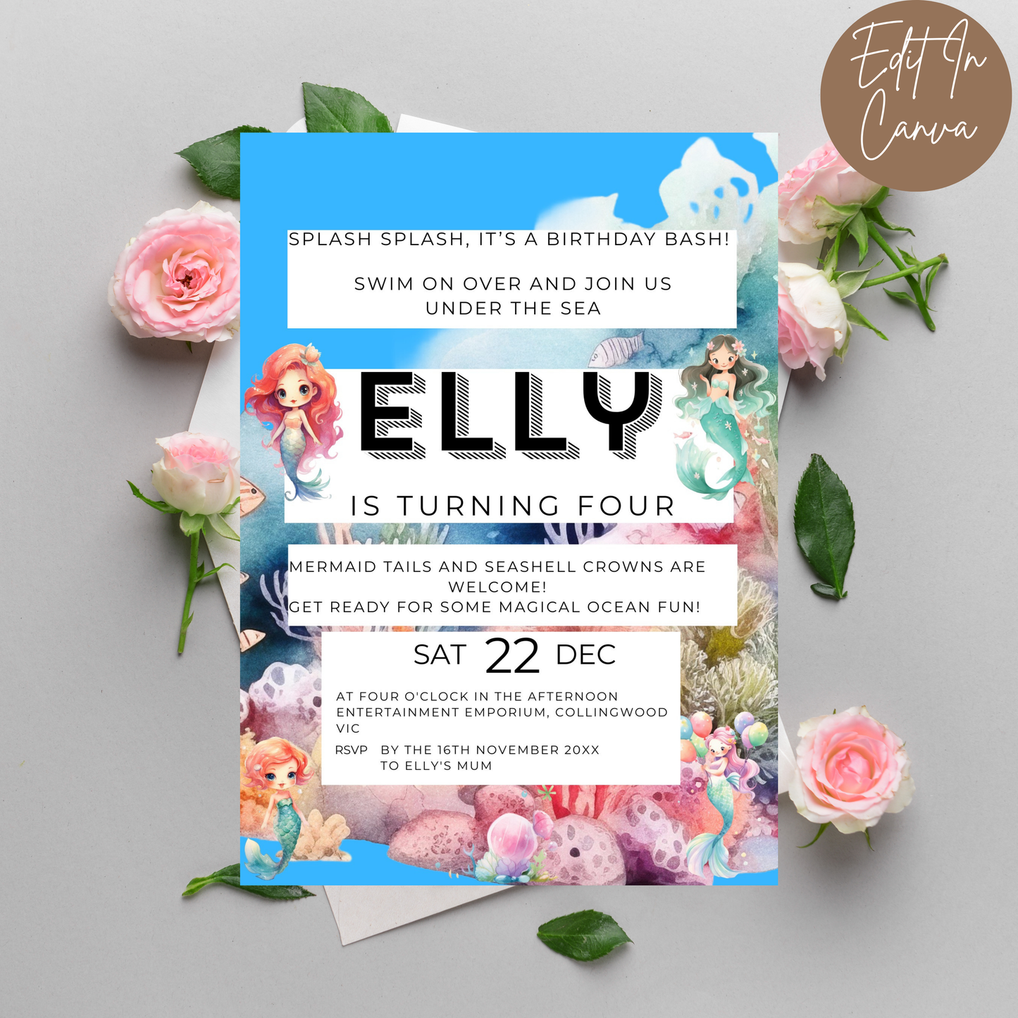 4th Birthday Invitation