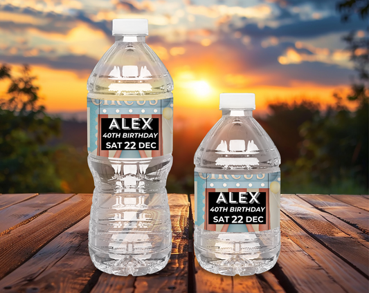 40th Birthday Water Bottle Label