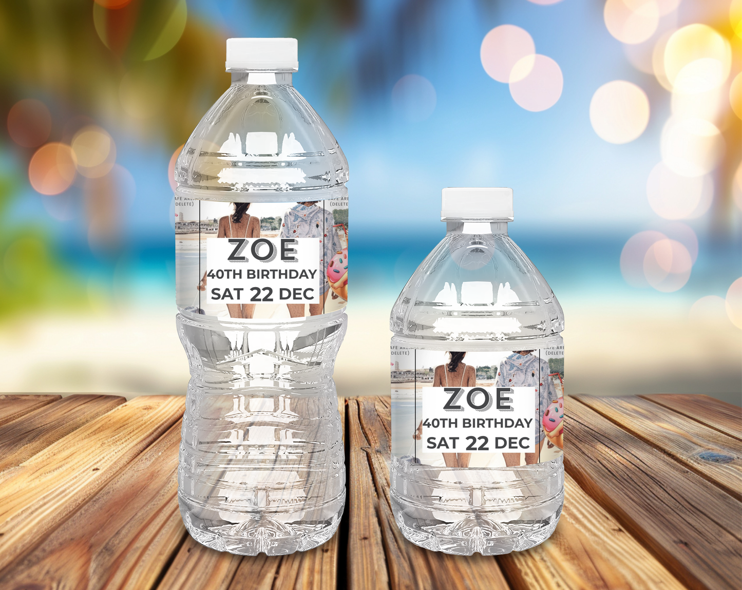 40th Birthday Water Bottle Label Female