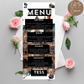 13th Birthday Menu