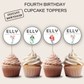 4th Birthday Party Cupcake Toppers Girl