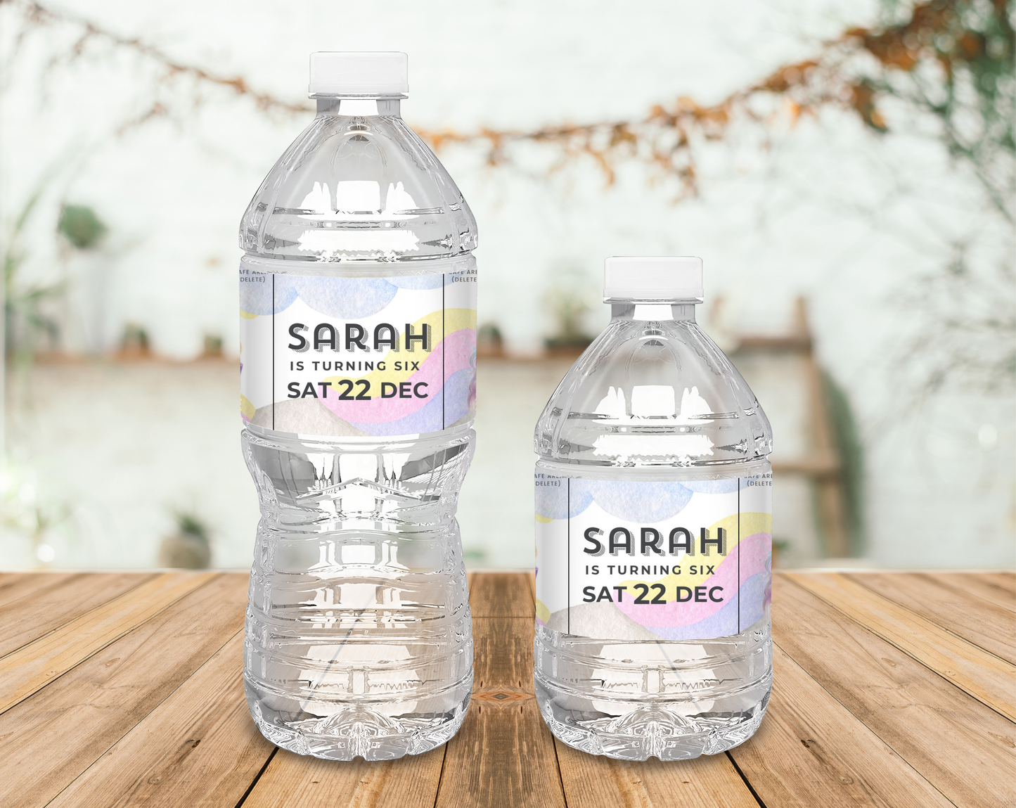 6th Birthday Water Bottle Label Female