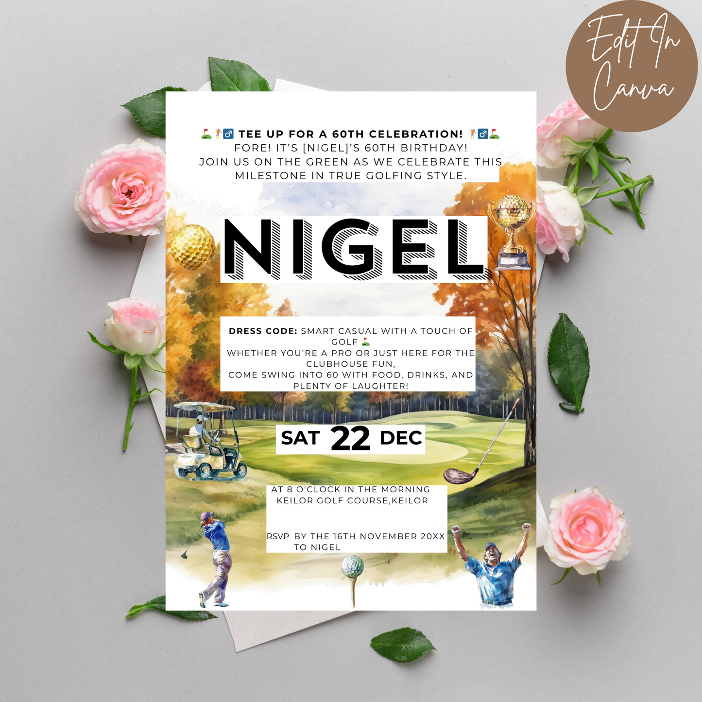 60th Birthday Invitation