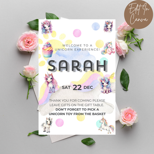 6th Birthday Welcome Sign Female
