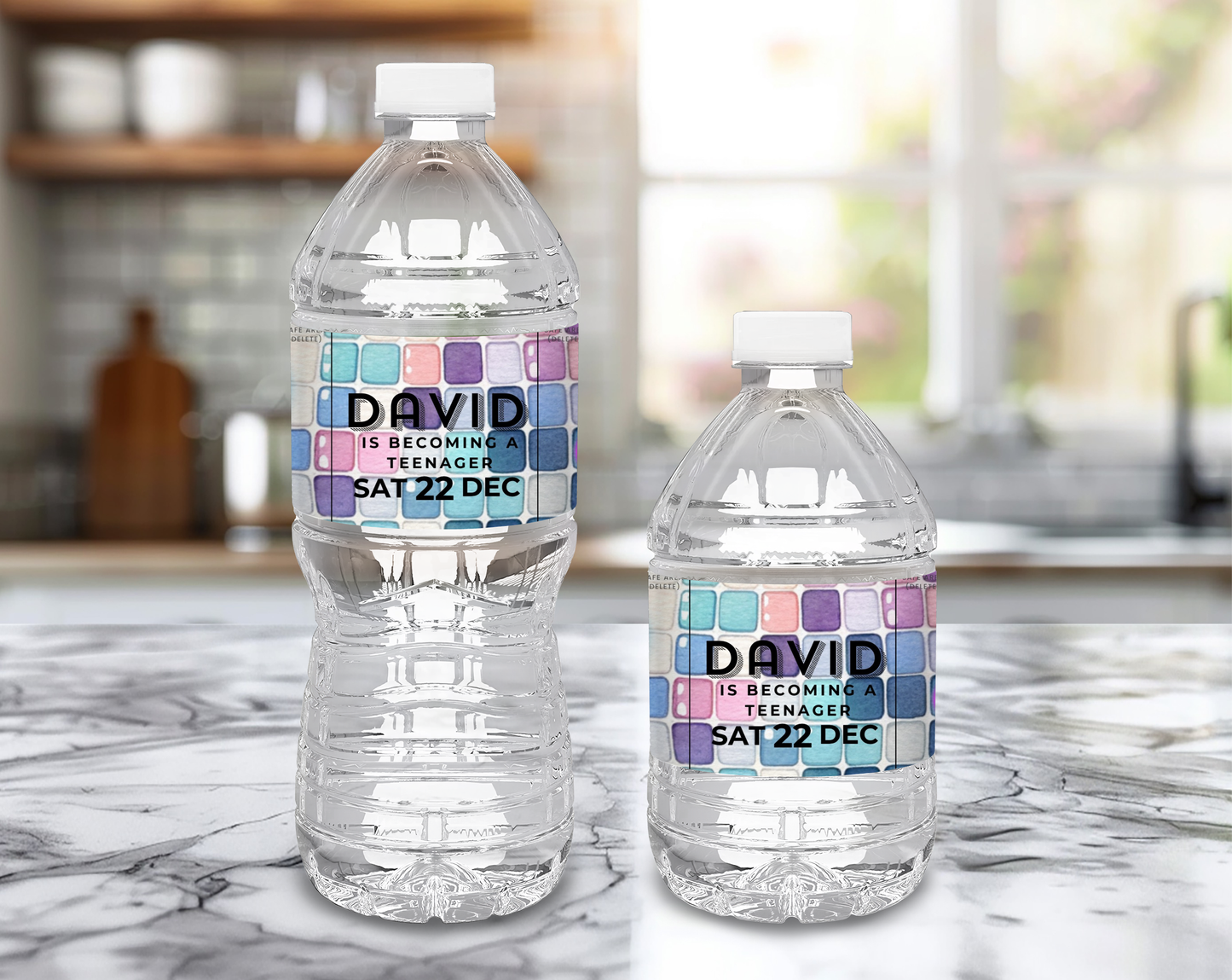 13th Birthday Water Bottle Label
