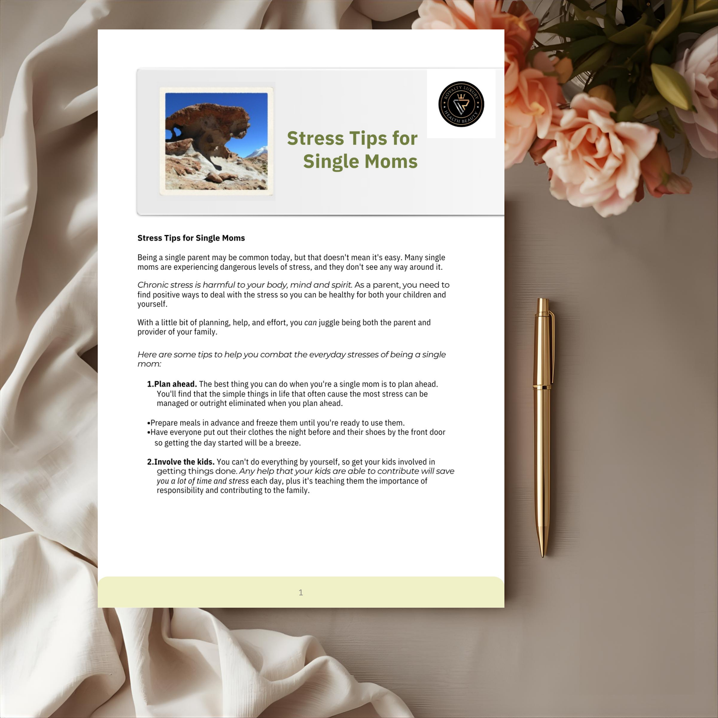 Stress Tips For Single Mums