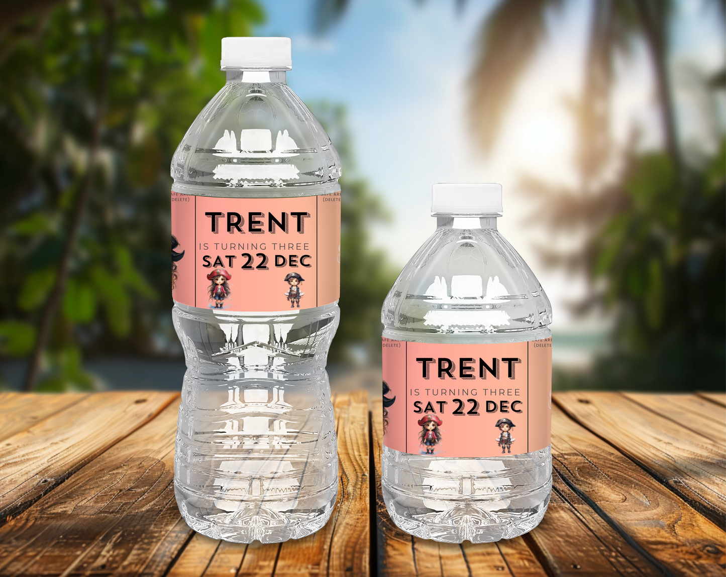 3rd Birthday Water Bottle Label Male