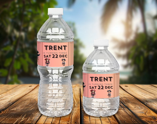 3rd Birthday Water Bottle Label Male