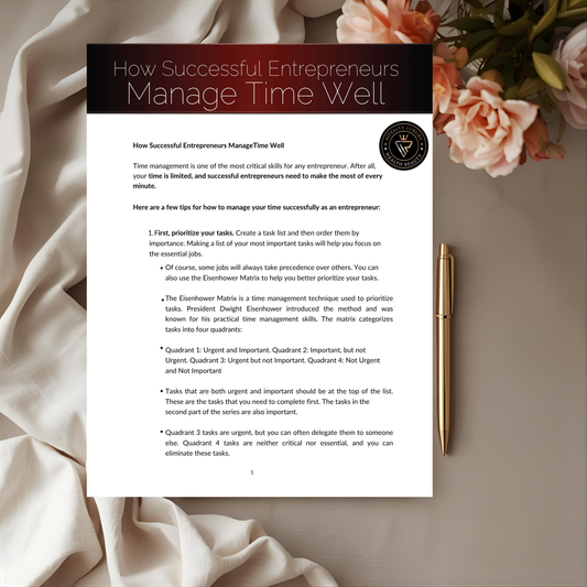 How Successful Entrepreneurs Manage Time Well