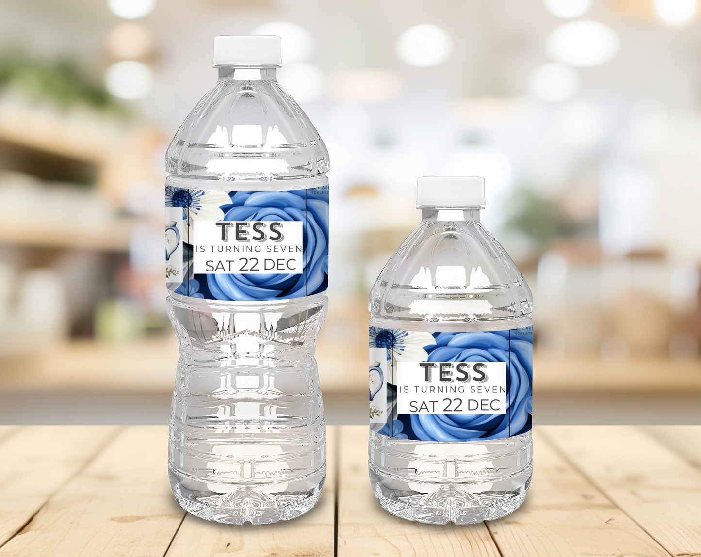 7th Birthday Water Bottle Label