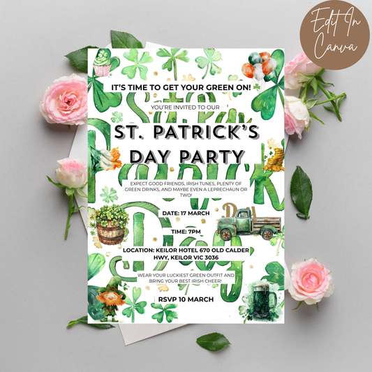 St Patricks Day Invitation