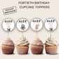 40th Birthday Cupcake Toppers Man