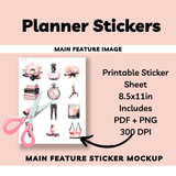 Pilates Digital Sticker Sheets