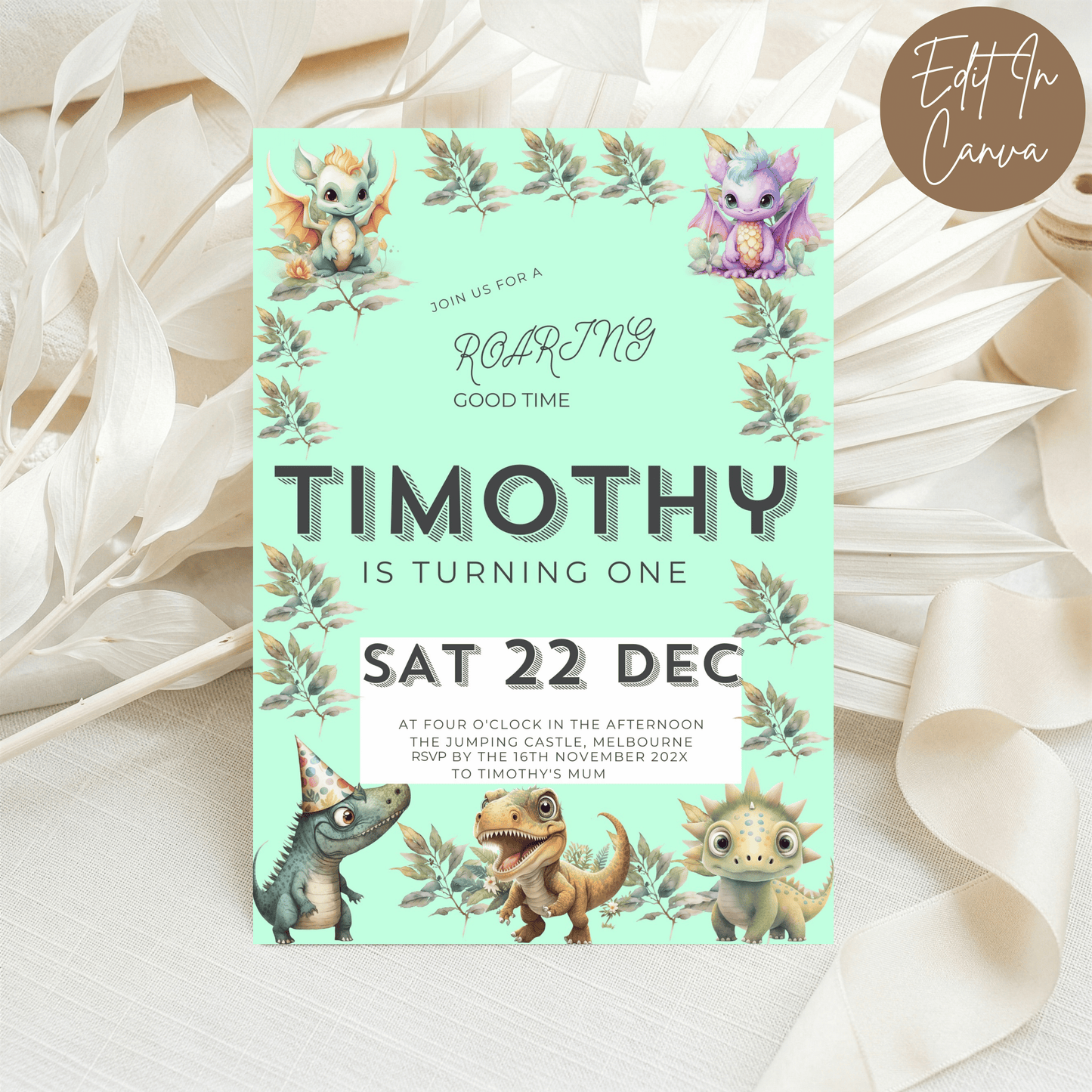 1st Birthday Invitation Boy