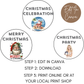 Christmas Party Cupcake Toppers