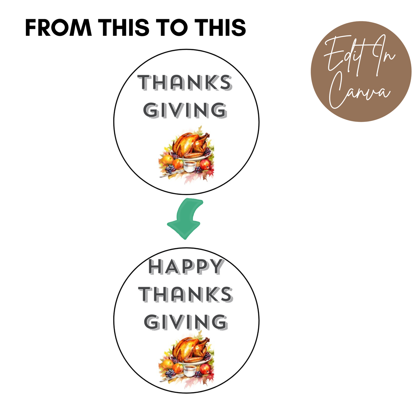 Thanksgiving Cupcake Topper
