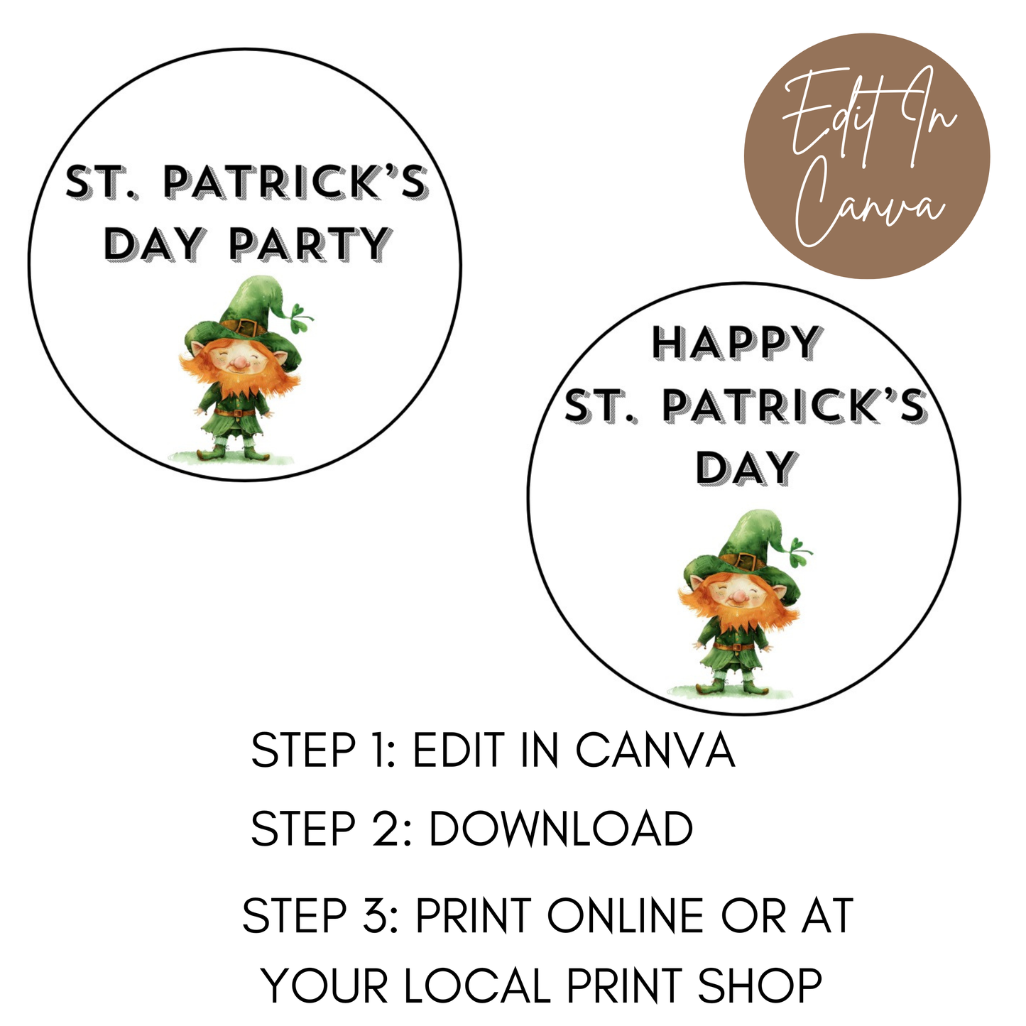 St Patrick's Day Cupcake Toppers