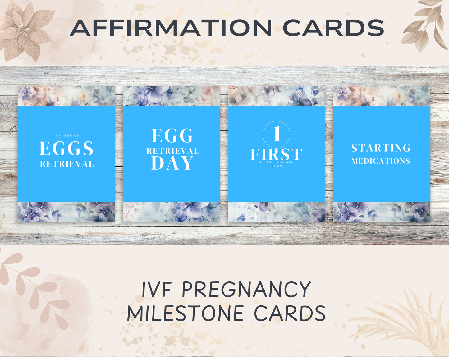 40 IVF Pregnancy Milestone Cards
