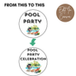 Pool Party Cupcake Topper