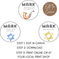 Bar Mitzvah Cupcake Toppers
