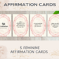 50 Feminine Affirmation Cards