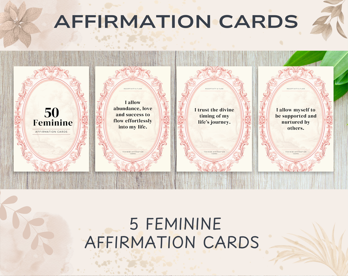 50 Feminine Affirmation Cards