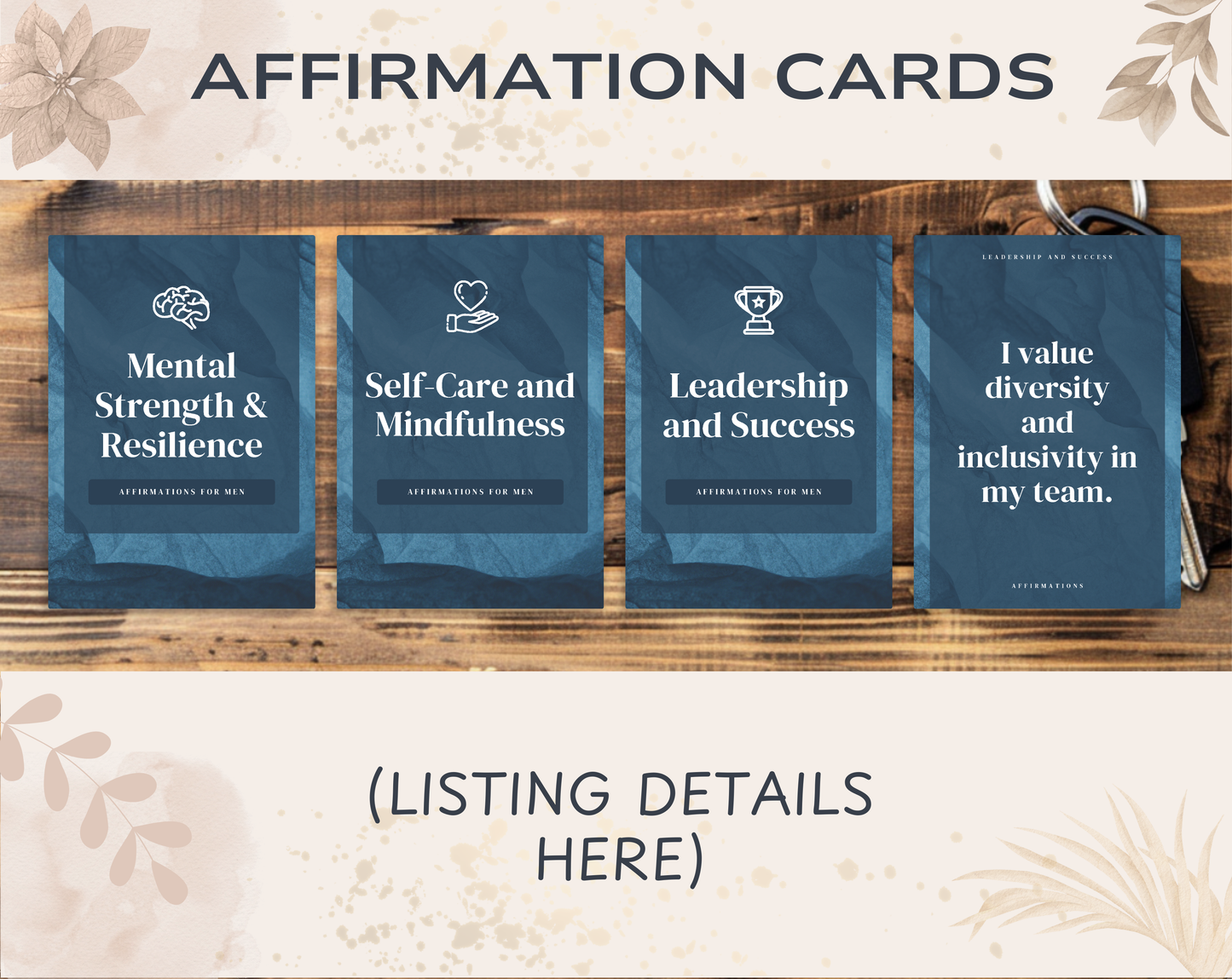 90 Mens Daily Affirmation Cards