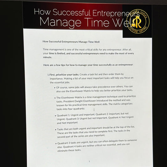 How Successful Entrepreneurs Manage Time Well