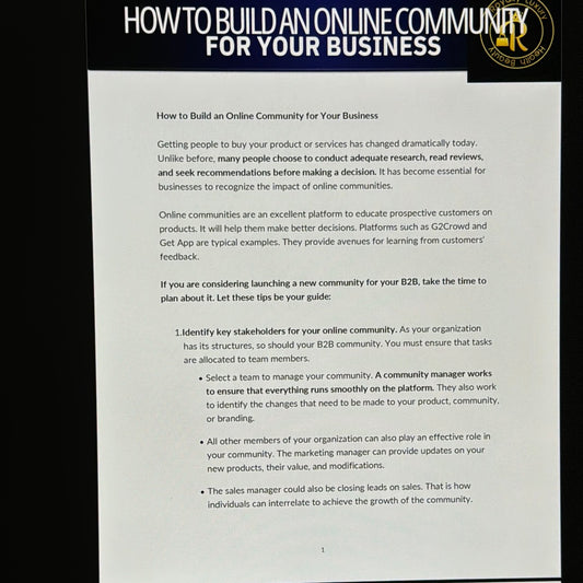 How To Build An Online Community For Your Business