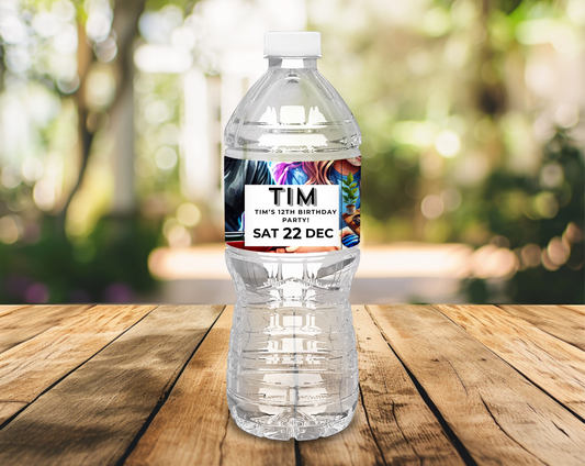 12th Birthday Water Bottle Labels Male