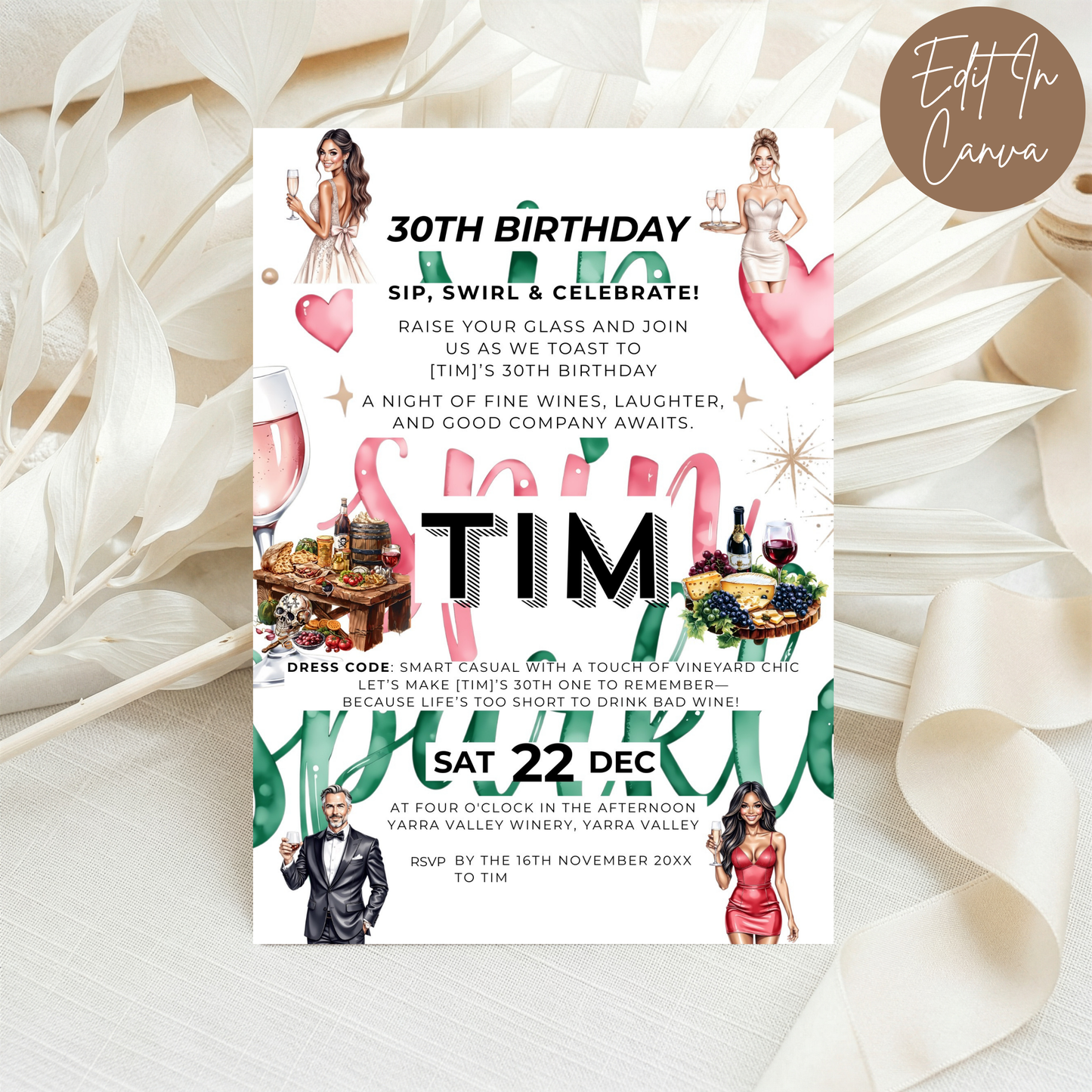 30th Birthday Invitation Male