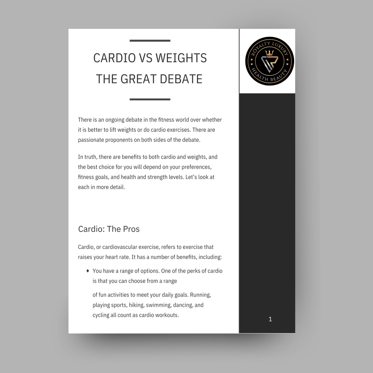 Cardio VS Weights: The Great Debate