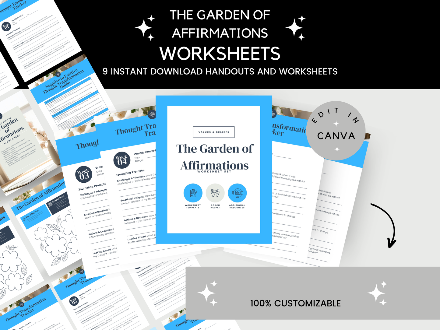 The Garden of Affirmations Worksheets