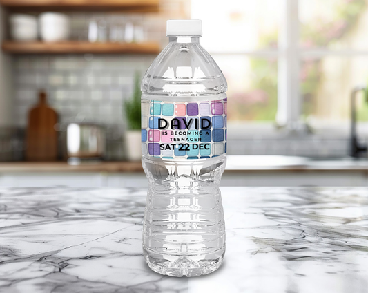13th Birthday Water Bottle Label
