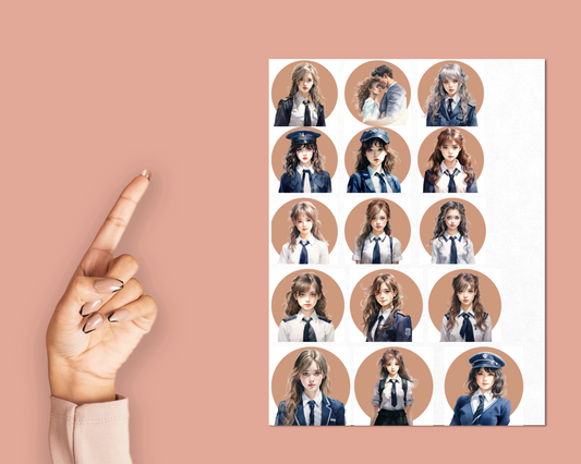 Ladies Fashion Sticker Sheet | Royalty Luxury Health and Beauty