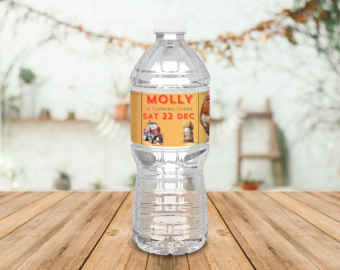 3rd Birthday Water Bottle Label