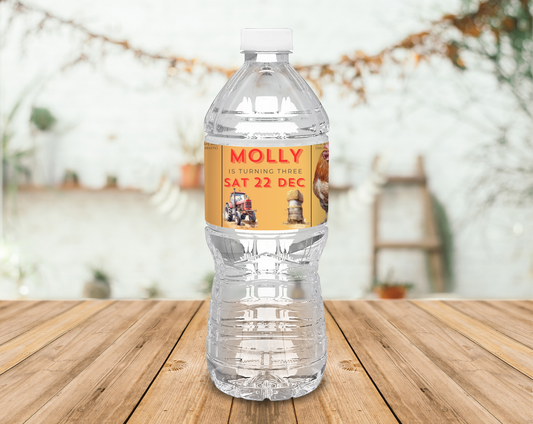 3rd Birthday Water Bottle Label
