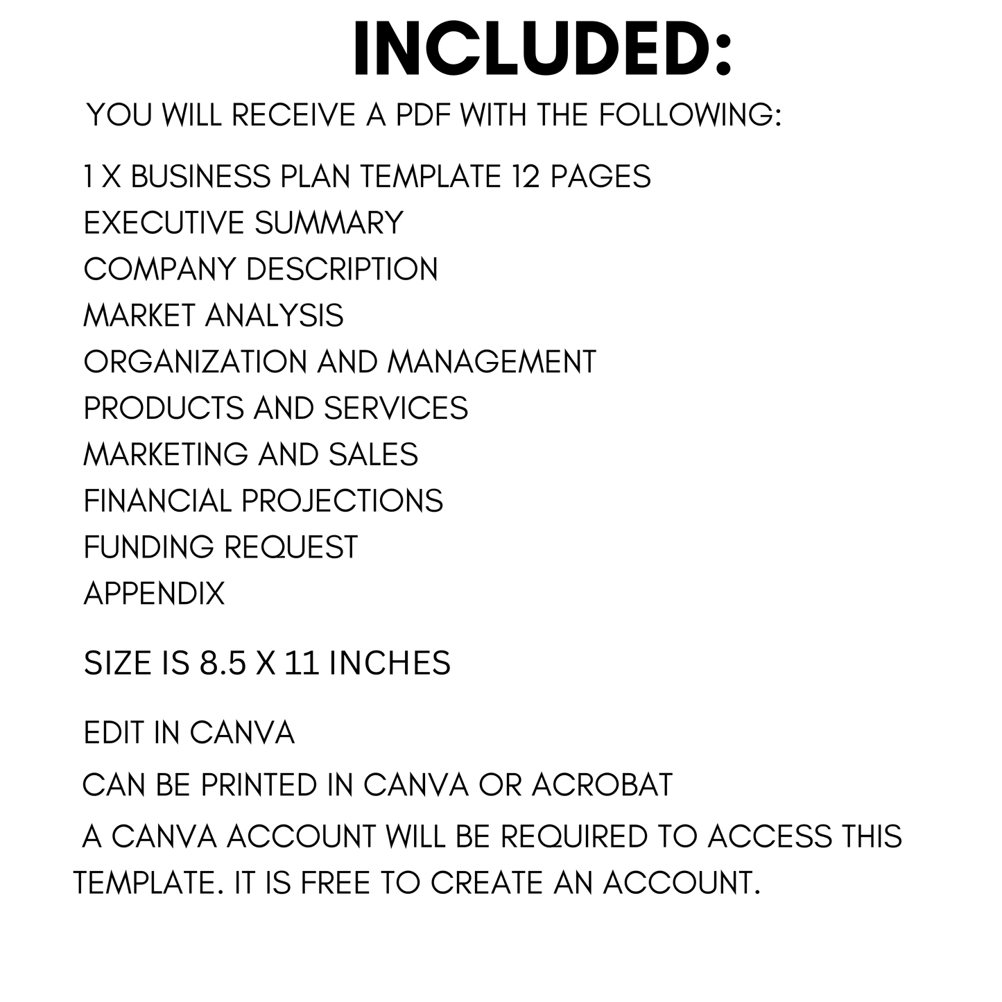 Business Plan Template
