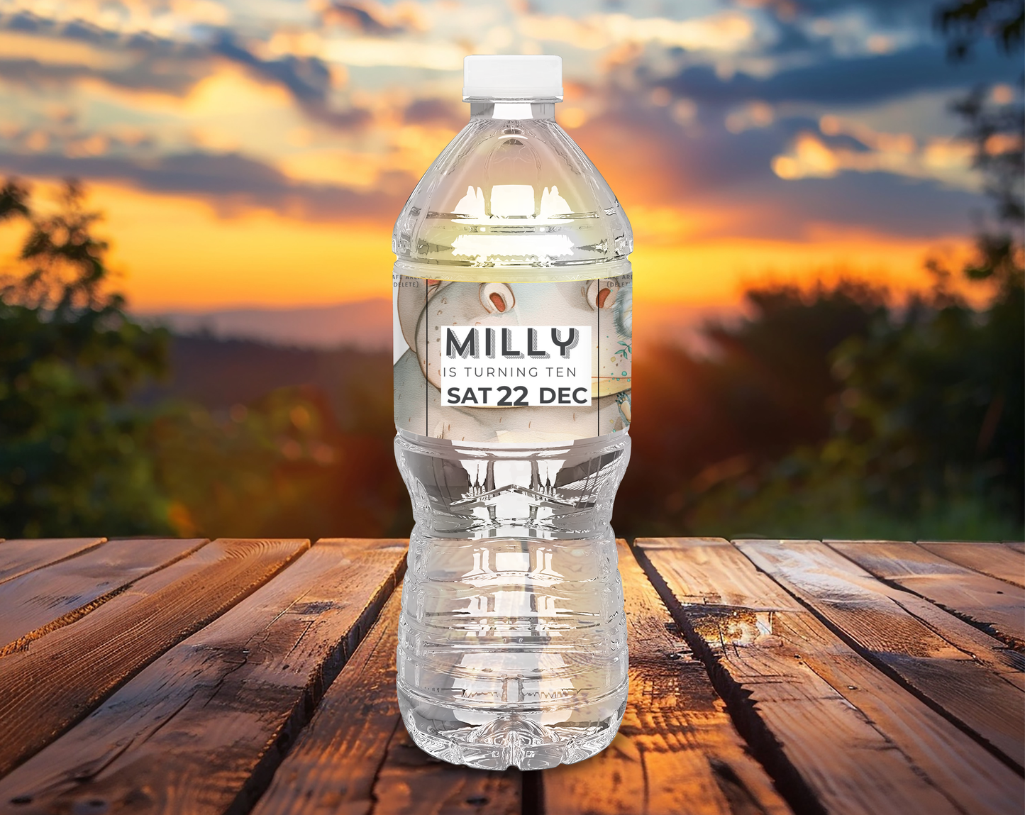 10th Birthday Water Bottle Label
