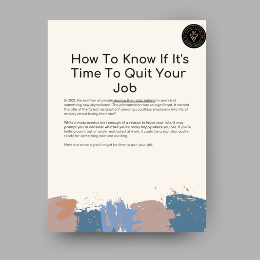 How To Know If It's Time To Quit Your Job