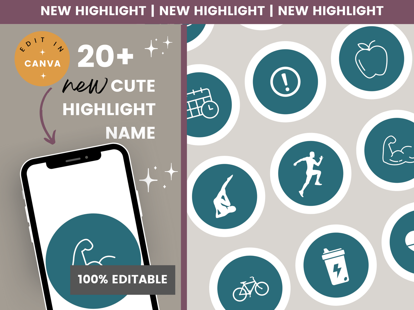 Fitness Instagram Highlight Covers