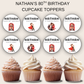 80th Birthday Cupcake Toppers Man