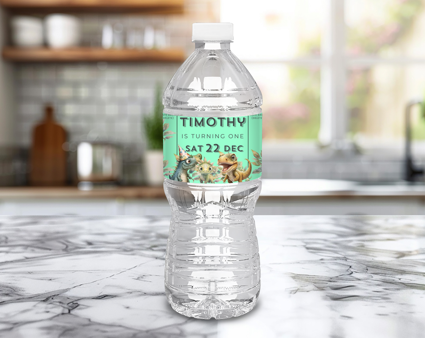 1st Birthday Water Bottle Label